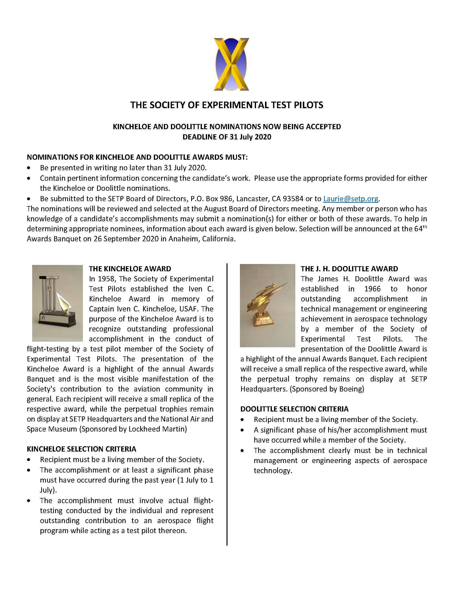 2020 Call For Nominations Flyer