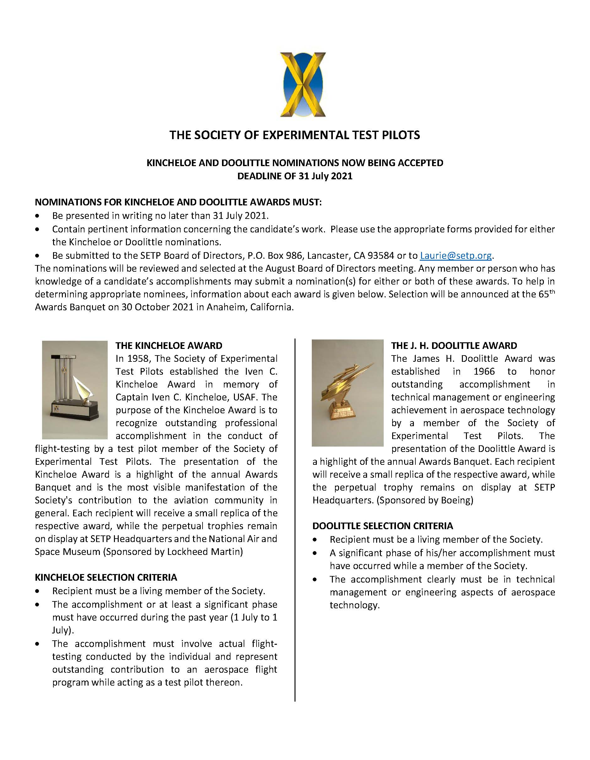 2021 Call For Nominations Flyer