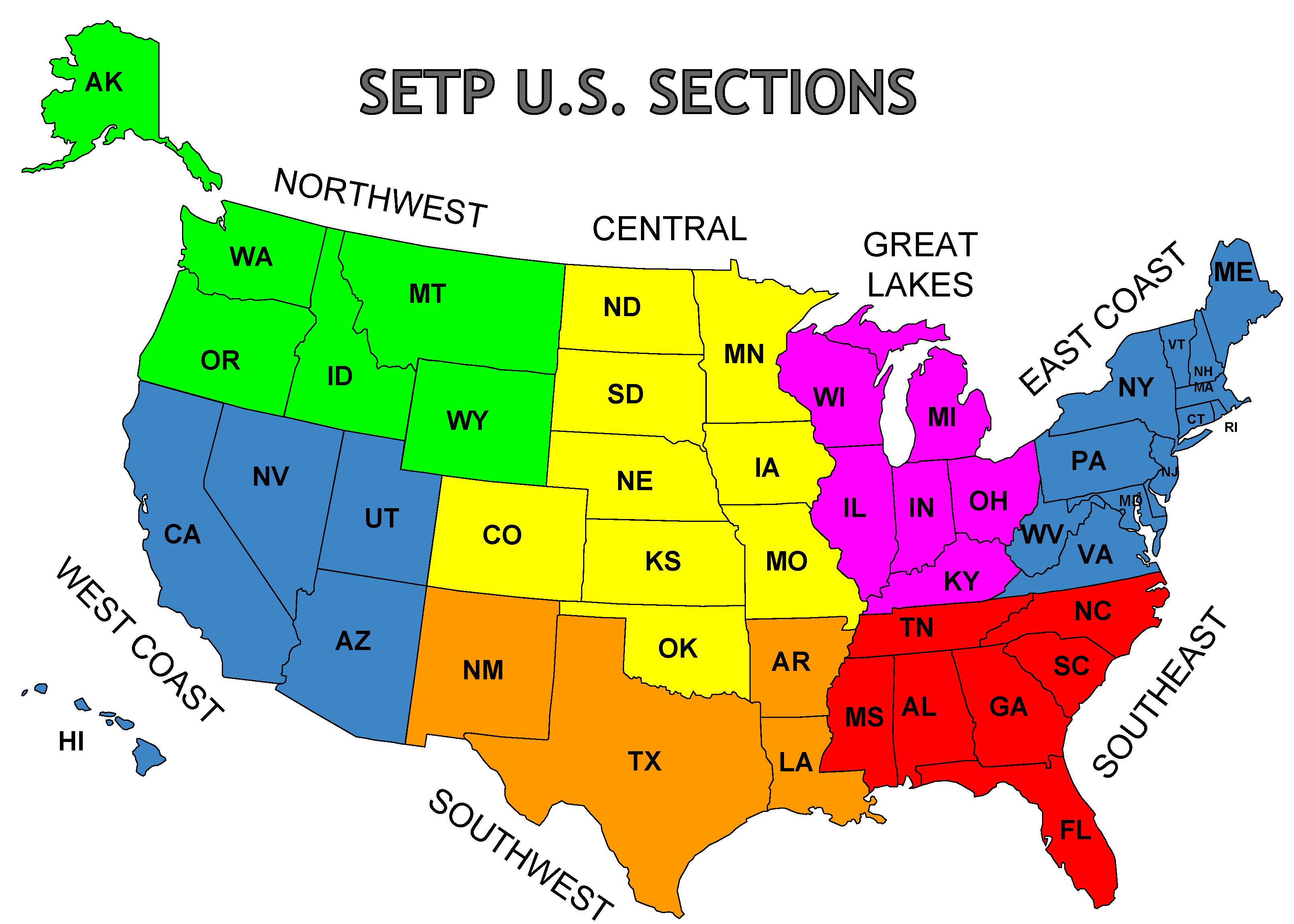 Us Map Sections Zip Code Map